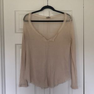 Ecote urban outfitters log sleeve thermal top